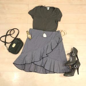 H&M Skirt, Black and White, M